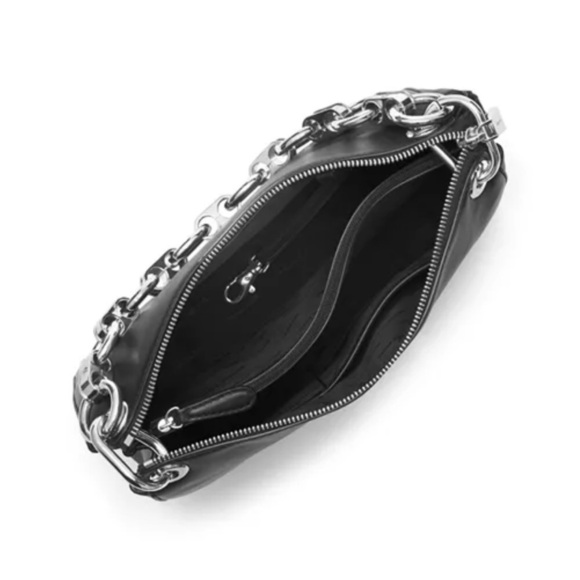 Michael Kors Gianna Convertible Medium Leather Messenger Crossbody Bag Black - Picture 16 of 16